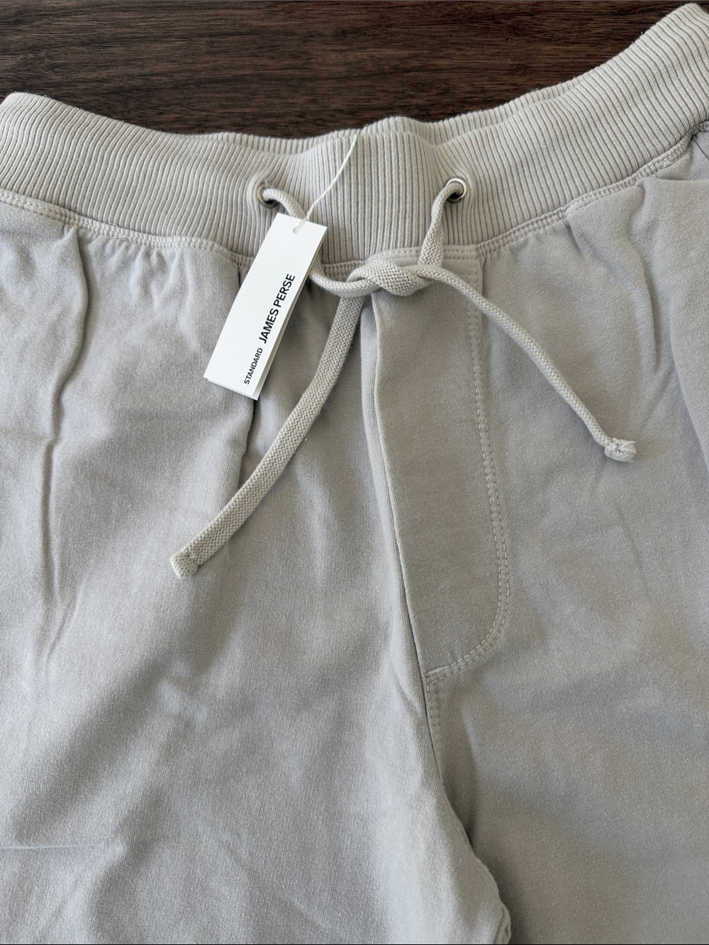 James Perse Men's Light Beige Drawstring Joggers